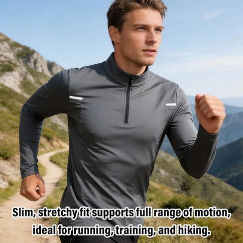 Long Sleeved Cycling Jacket, Spring Sports Windproof Full Zipper, Outdoor Cycling Equipment (Gray, L) in Saudi Arabia