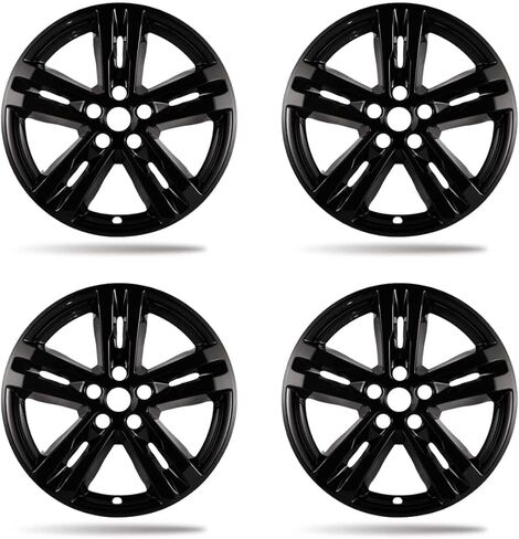 أغطية عجلات مقاس 18 بوصة متوافقة مع Ford Explorer 2020 2021 2022 2023 2024؛ مجموعة من 4 أغطية للعجلات؛ أسود لامع in Kuwait