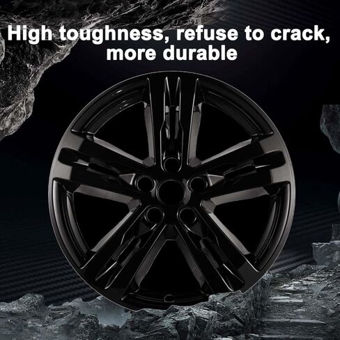 أغطية عجلات مقاس 18 بوصة متوافقة مع Ford Explorer 2020 2021 2022 2023 2024؛ مجموعة من 4 أغطية للعجلات؛ أسود لامع in Kuwait