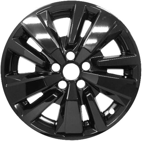 مجموعة غطاء عجلة سوداء لامعة مقاس 18 بوصة متوافقة مع سيارة Nissan Pathfinder SL وSV Trim Model SUV (2022-2025) | غطاء عجلة من بلاستيك ABS المتين | يناسب مباشرة عجلة OEM in Kuwait