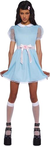 Dolls Kill Baby Doll Dress Outfit for Women- Scary Shining Twins Inspired Costume by Trickz N' Treatz in Saudi Arabia