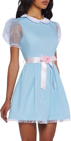 Dolls Kill Baby Doll Dress Outfit for Women- Scary Shining Twins Inspired Costume by Trickz N' Treatz in Saudi Arabia
