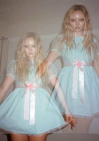 Dolls Kill Baby Doll Dress Outfit for Women- Scary Shining Twins Inspired Costume by Trickz N' Treatz in Saudi Arabia
