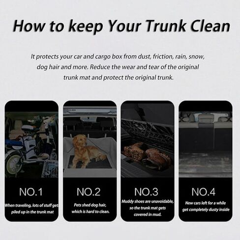Car Trunk Mat Cargo Liner for Hyundai Creta 2016-2021 2022 2023 2024 2025 2026, All-Weather Waterproof Trunk Protector, Non-Slip Heavy-Duty Cargo Mat, Leather Boot Mat Interior Accessories in Saudi Arabia