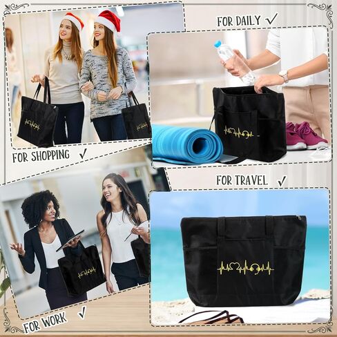 6 Pcs 911 Dispatcher Appreciation Gift Tote Bags with Mesh Pocket for Women Thank You Gift for Dispatch Coworker in Saudi Arabia