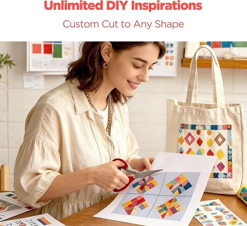 ورق قماش للطباعة، 10 ورقات من القماش القطني القابل للطباعة - 8.5 × 11 بوصة ثقيلة الوزن 390 جرام في المتر المربع ورقة نهائية غير لامعة للطابعة النافثة للحبر، بدون علامة مائية مثالية للحرف اليدوية والصور (CP-01) in Kuwait