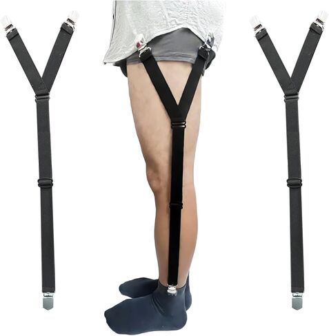 Shirt Stay for Men Police Military Air Force Garter - Strong Grip No Clothes Damage, Elastic Skin-Friendly Fabric, Non-Slip in Saudi Arabia
