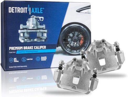 Detroit Axle - Front 2pc Brake Calipers for Hyundai Sonata Elantra Kia Optima Magentis Soul, 2 Disc Brake Calipers w/Bracket Replacement in Saudi Arabia