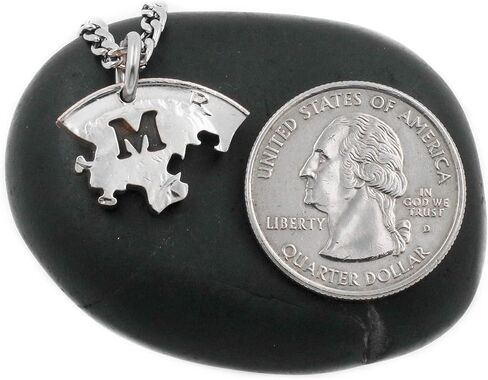 مجموعة قلادات مكونة من 4 قطع ألغاز مع الأحرف الأولى المخصصة، وهدايا BFF، وقطع الصور المقطوعة، وهدية أفضل الأصدقاء، وعملة متشابكة مقطوعة يدويًا، حسب NameCoins in Kuwait