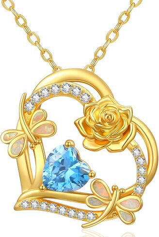 Birthstone Necklace for Women Birthday Gift for Her Birth Stone Necklace for Womens Necklaces in Saudi Arabia