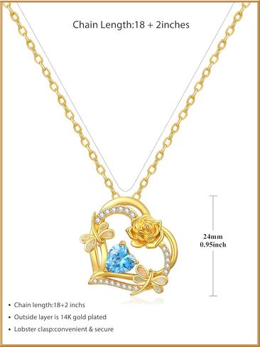 Birthstone Necklace for Women Birthday Gift for Her Birth Stone Necklace for Womens Necklaces in Saudi Arabia