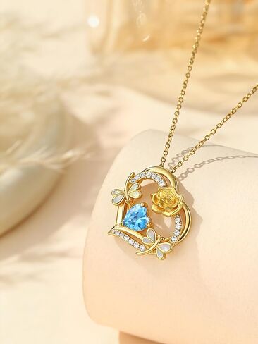 Birthstone Necklace for Women Birthday Gift for Her Birth Stone Necklace for Womens Necklaces in Saudi Arabia
