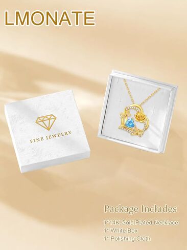 Birthstone Necklace for Women Birthday Gift for Her Birth Stone Necklace for Womens Necklaces in Saudi Arabia