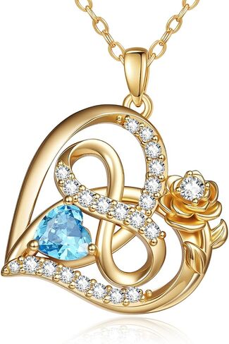 Birthstone Necklace for Women Birthday Gift for Her Birth Stone Necklace for Womens Necklaces in Saudi Arabia