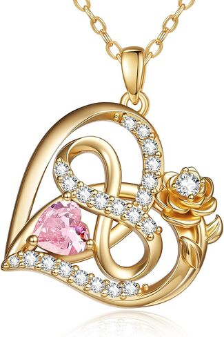 Birthstone Necklace for Women Birthday Gift for Her Birth Stone Necklace for Womens Necklaces in Saudi Arabia
