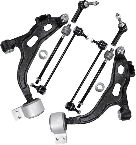 POWERGEAR 8PCS Front Suspension Front Control Arm With Ball Joint Sway Bar Link Tie Rod End Link Fit for 05-07 FORD FIVE HUNDRED FREESTYLE MERCURY MONTEGO Suspension Kit K621604 K621603 in Saudi Arabia