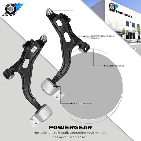 POWERGEAR 8PCS Front Suspension Front Control Arm With Ball Joint Sway Bar Link Tie Rod End Link Fit for 05-07 FORD FIVE HUNDRED FREESTYLE MERCURY MONTEGO Suspension Kit K621604 K621603 in Saudi Arabia