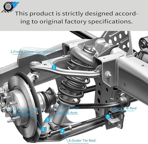 POWERGEAR 8PCS Front Suspension Front Control Arm With Ball Joint Sway Bar Link Tie Rod End Link Fit for 05-07 FORD FIVE HUNDRED FREESTYLE MERCURY MONTEGO Suspension Kit K621604 K621603 in Saudi Arabia
