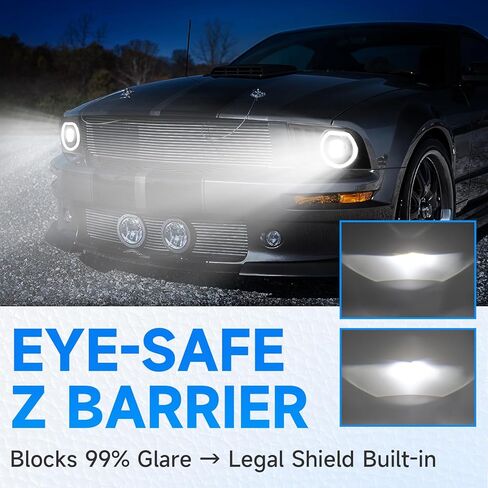 ELH LED Projector DRL Headlight Assembly Fit For 2005-2009 Ford Mustang LED 2005 2006 2007 2008 2009 05 06 07 08 09 Mustang Headlamp in Kuwait