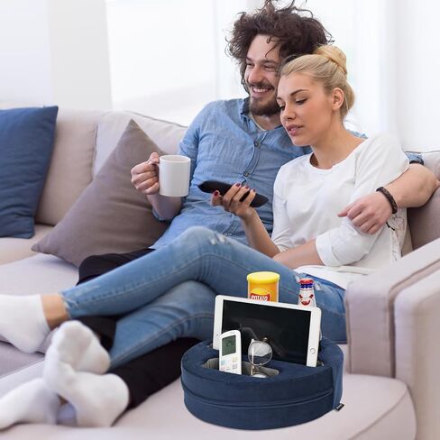 Cup Pillow Holder for Couch – Cup Glass Mug Cozy Pillow | Bed Couch Cup Holder for Snacks, Beverage, Remote | Sofa Drink Buddy for Car, RV, Living Room, Boat, Bedroom (Navy Blue) in Kuwait