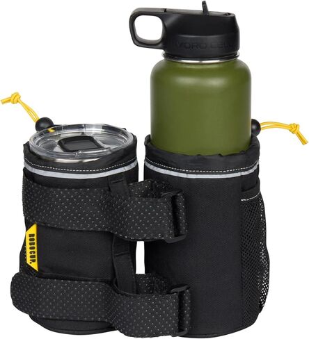 ROBOCUP Insulated Dual Extreme Drink Holder with Rubberized Straps, Ruggedized Design for Boats, UTV, Offroad, Golf Carts, Work, Home, Travel in Kuwait