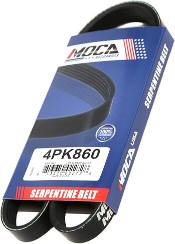 MOCA 4PK860 EPDM Serpentine Belt fits 1990-2005 for Mazda Miata Base Convertible 2-Door 1.6L 1597CC l4 Gas DOHC, 1998-2001 for Nissan Altima GXE Sedan 4-Door 2.4L 2389CC l4 Gas DOHC in Kuwait
