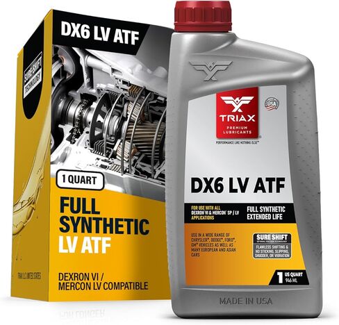 TRIAX DEX VI LV ATF Full Synthetic Low Viscosity, OEM Grade, Fill for Life, Compatible with GM Dexron VI, Honda/Acura DW-1, Toyota WS, Most GM, Chrysler, and Jeep Vehicles (1 Gallon) in Kuwait