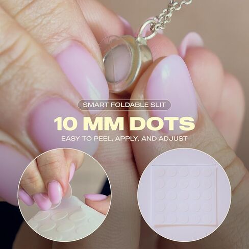 Adhesive Jewelry Dots On-Skin Adhesive That Keeps Jewelry Precisely Positioned and Prevents Twisting, Invisible Skin-Safe Fashion Tape and Clear Body Tape for Women for a Polished Look, 50 Pack in Saudi Arabia
