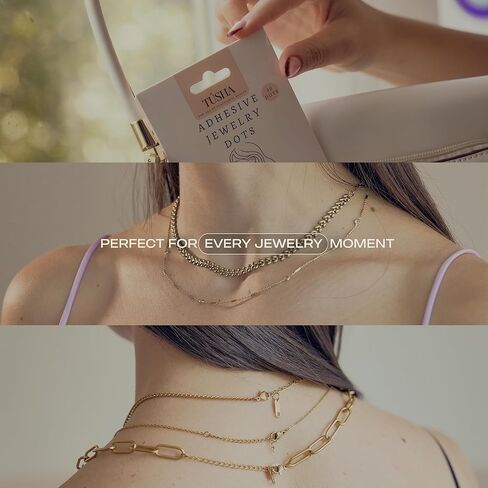 Adhesive Jewelry Dots On-Skin Adhesive That Keeps Jewelry Precisely Positioned and Prevents Twisting, Invisible Skin-Safe Fashion Tape and Clear Body Tape for Women for a Polished Look, 50 Pack in Saudi Arabia