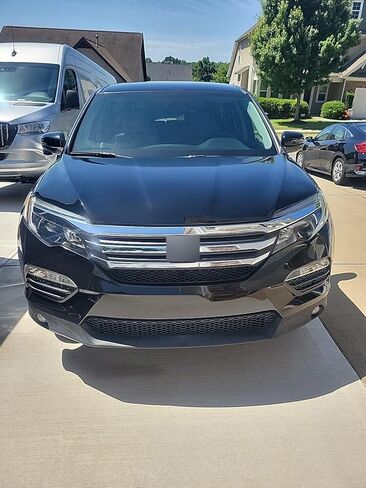 HECASA Front Upper Grille Compatible with 2016-2018 Honda Pilot W/Chrome Trim Molding Mesh Bumper Grill in Saudi Arabia