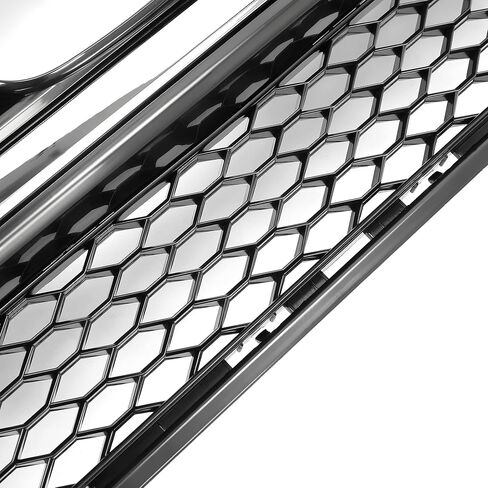 HECASA Front Upper Grille Compatible with 2016-2018 Honda Pilot W/Chrome Trim Molding Mesh Bumper Grill in Saudi Arabia