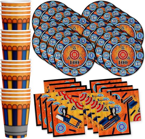 Cornhole Birthday Party Supplies Set - Summer Party Supplies - Lake Tableware Set - Bean Bag Toss Party - BBQ Paper Plates | Tableware Set Includes Plates, Napkins and Cups | Kit for 16 in Saudi Arabia