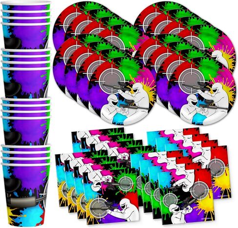 Cornhole Birthday Party Supplies Set - Summer Party Supplies - Lake Tableware Set - Bean Bag Toss Party - BBQ Paper Plates | Tableware Set Includes Plates, Napkins and Cups | Kit for 16 in Saudi Arabia