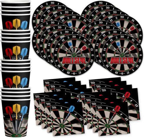Cornhole Birthday Party Supplies Set - Summer Party Supplies - Lake Tableware Set - Bean Bag Toss Party - BBQ Paper Plates | Tableware Set Includes Plates, Napkins and Cups | Kit for 16 in Saudi Arabia