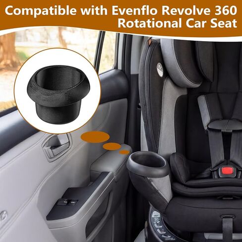 Replacement Cup Holder for Evenflo Revolve360 | 2-Pack Left Right Drink Holders | Durable Car Seat Accessory | Easy Installation in Kuwait