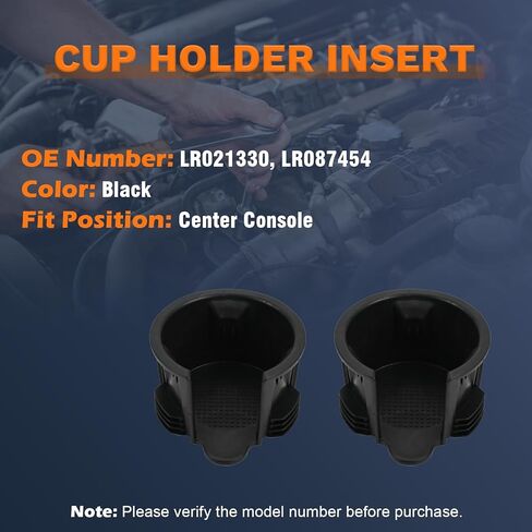 حامل أكواب وحدة التحكم المركزية متوافق مع لاند روفر رينج روفر LR2 LR3 LR4 رينج روفر سبورت يستبدل LR021330 LR087454 قطعتان in Kuwait