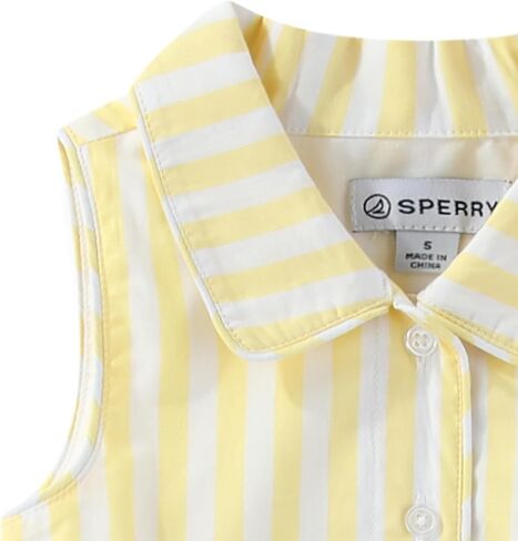 فستان قميص بوبلين مخطط للفتيات من Sperry مع حقيبة حمل قماشية للأطفال الكبار in Kuwait