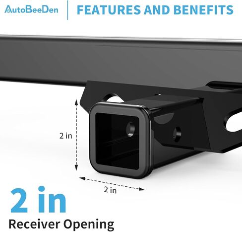 Class 3 Trailer Hitch, 2-Inch Receiver, Compatible with Ford Escape and Lincoln Corsair 2020-2025, Both excluding PHEV. Bright Black Color Tow Hitch in Kuwait