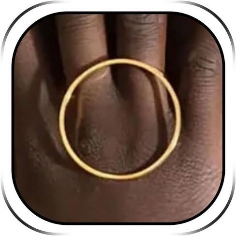 HUASAI Gold Stackable Rings for Women Chunky Statement Rings Geometric Hollow Out Circular Ring Vintage Jewelry Christmas Gifts in Saudi Arabia