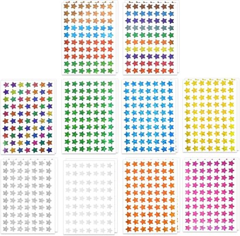 Teacher Essentials, Teacher Supplies，Reward Stickers,6600Pcs Teacher Stickers,Star Stickers,School Stickers，Classroom Rewards in Saudi Arabia