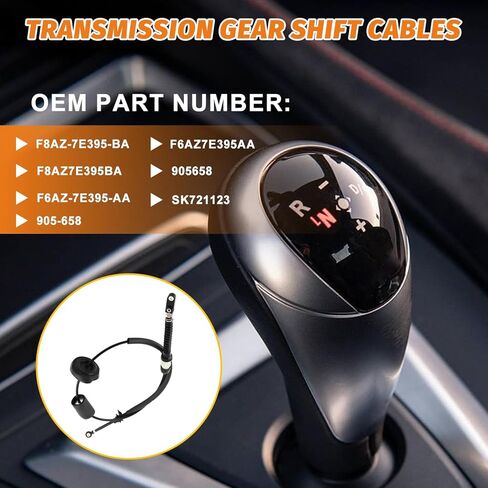 F8AZ7E395BA Automatic Transmission Shifter Cable Compatible with 1996-2002 Crown Victoria,1996-2002 L-incoln Town Car,Gear Shift Cable for 1996-2002 Me-rcury Grand Marquis,F6AZ7E395AA 905-658 in Kuwait