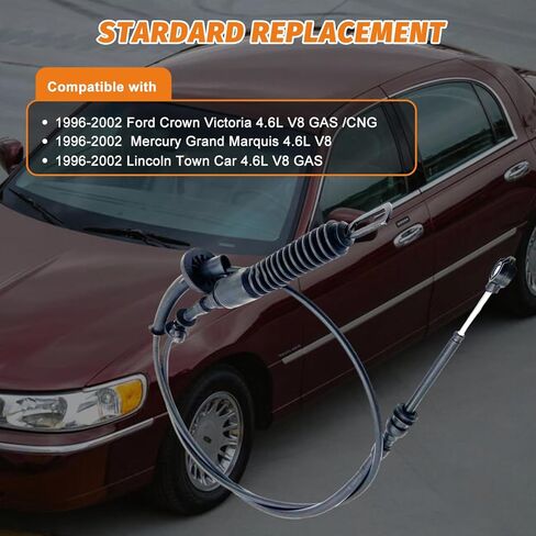 F8AZ7E395BA Automatic Transmission Shifter Cable Compatible with 1996-2002 Crown Victoria,1996-2002 L-incoln Town Car,Gear Shift Cable for 1996-2002 Me-rcury Grand Marquis,F6AZ7E395AA 905-658 in Kuwait