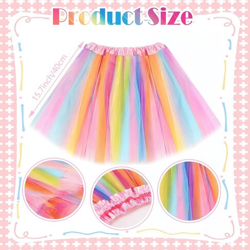 9 Pcs Galentine's Day Candyland Costume Accessories Candy Headband Sweet Rainbow Necklace Lollipop Earrings Pink Tutu Gloves Tights for Valentine's Day Photo Props Candy Theme Cosplay Accessories in Kuwait