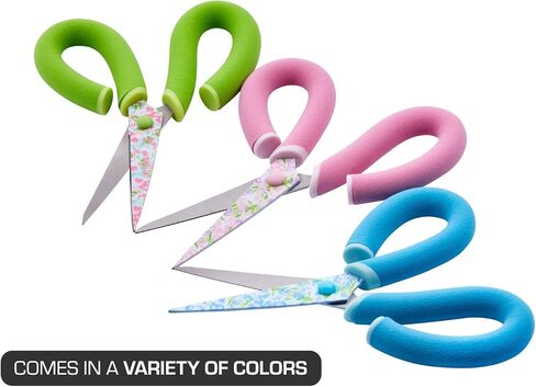 إنها وسادة أكاديمية، مقص مقاس 8 بوصات مع مقابض مريحة، شفرة زهرية، أخضر in Kuwait