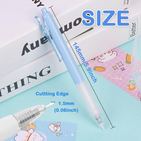 Craft Knife Pens - 5Pcs Hobby Knife Pen Cutter Set, Retractable Push-Type Ceramic Carving Cutting Hobby Knife Tool with 20Pcs Refill Blades for DIY Artwork, Scrapbook, Stencils, Art Drawing in Saudi Arabia