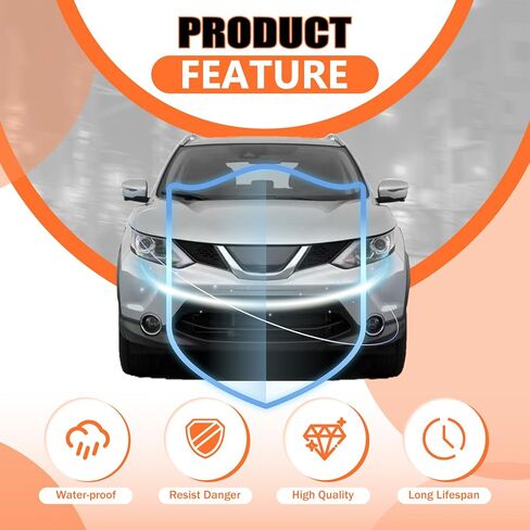 JX RACING Front Bumper Cover Grille Kit Compatible with 2017 2018 2019 Nissan Rogue Sport Upper Grill W/O Camera Hole Fog Lights Lamps Cover Bezel Bumper Bracket NI1000318 620226MA0H 62222DF3OA in Kuwait