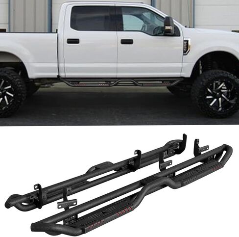 Vijay Crew Cab 4 Full Size Doors Side Step Bars Running Boards Fits 2015-2025 Ford F150 and 2017-2025 Ford F250 F350 (Style C) in Kuwait