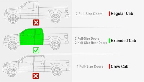 Tuxtreme 6-inch (Black Stainless Steel Powder Coated Flat Style) Running Boards Nerf Bars Side Steps Compatible with Ford F150 2004-2014 Super Cab (Exclude Heritage Edition) in Kuwait