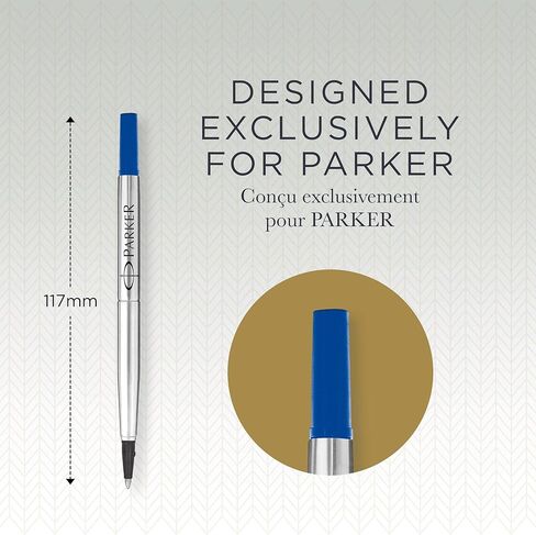 Parker QUINK Rollerball Pen Ink Refill, Medium, Blue in Saudi Arabia