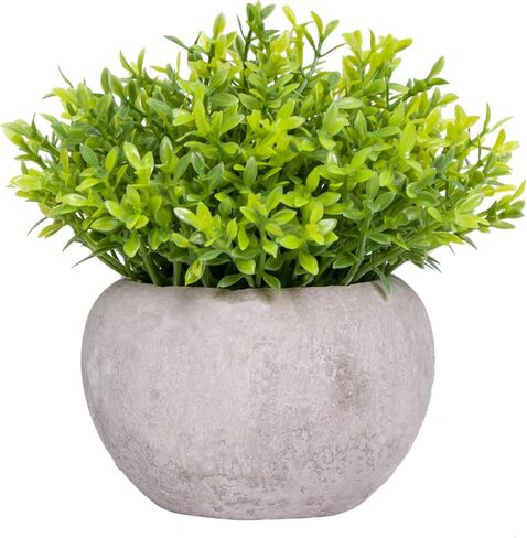 نباتات وهمية صغيرة لديكور رف الحمام، نباتات صناعية صغيرة داخلية نباتات عشبية عصارية وهمية لمكتب النساء في المكتب ديكور طاولة القهوة بوعاء مزيف in Kuwait